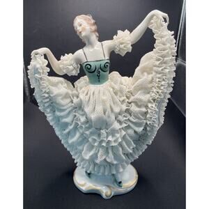 Dresden Crown Mark Dancer German No Missing Lace. Must See Photos & Description.